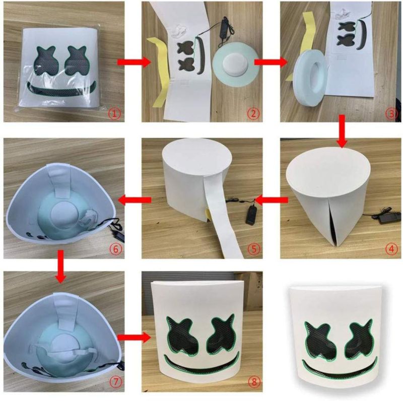 DJ Mask LED Mask Marshmello Helmet