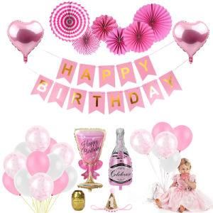 Birthday Party Decorations Pink Balloons Birthday Banner Supplies