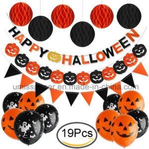 Umiss Paper Bunting Banner Garlands Halloween Decoration for Party Supplier OEM