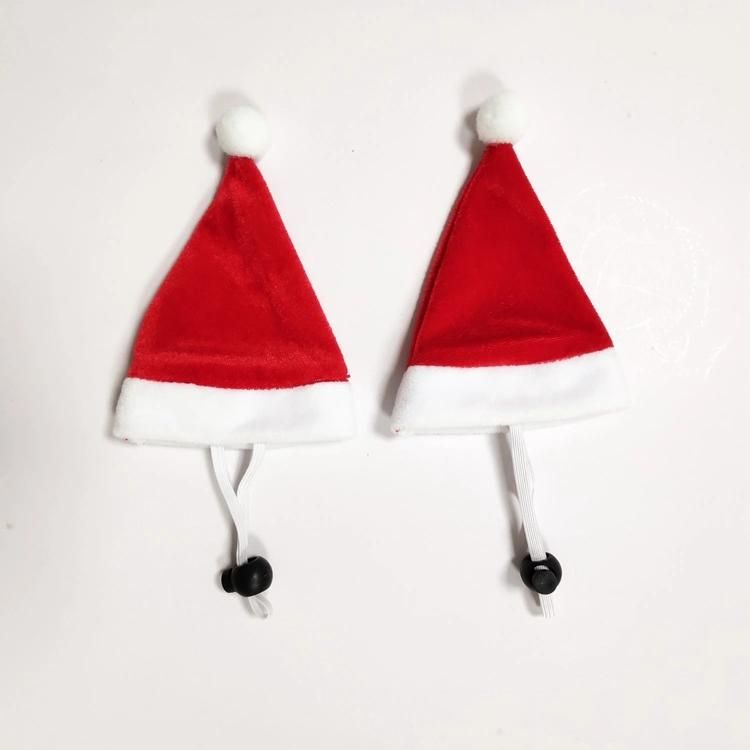 Hot Product 5.5*8cm Pet Mini Christmas Hat with Lock Buckle Christmas Toy Doll Decorations Pet Hat