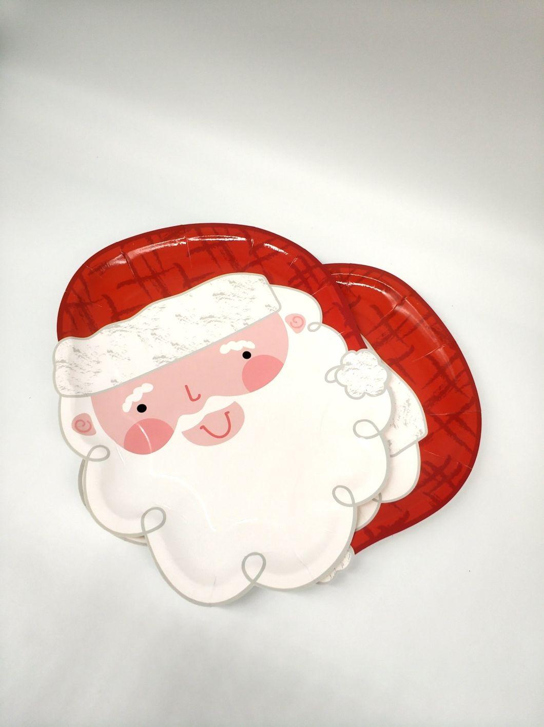 Customizable Christmas Environmental Protection Paper Plates