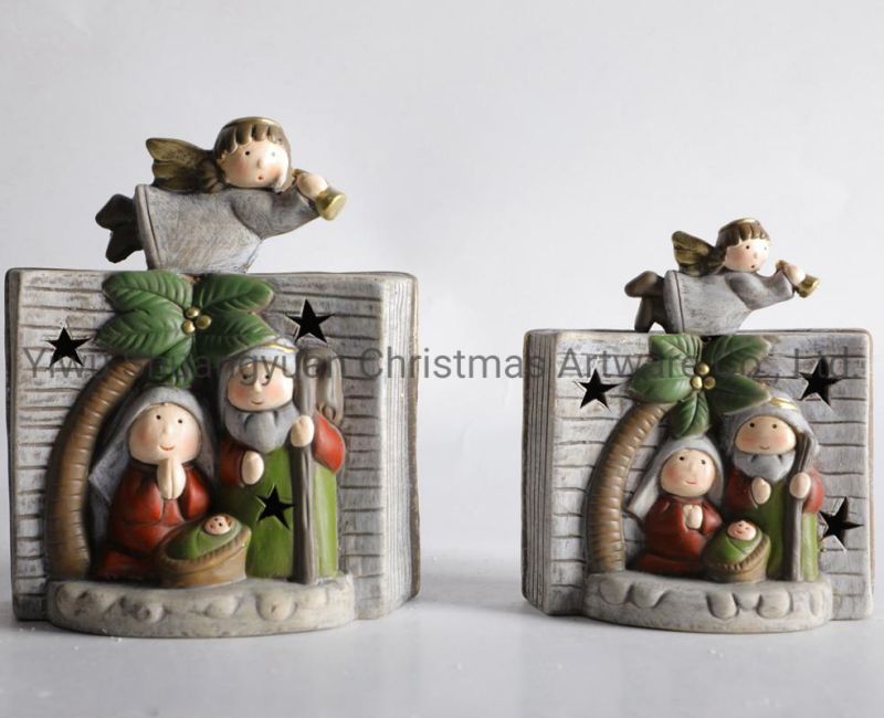Christmas Ceramic with Family for Holiday Wedding Party Decoration Supplies Hook Ornament Craft Gifts