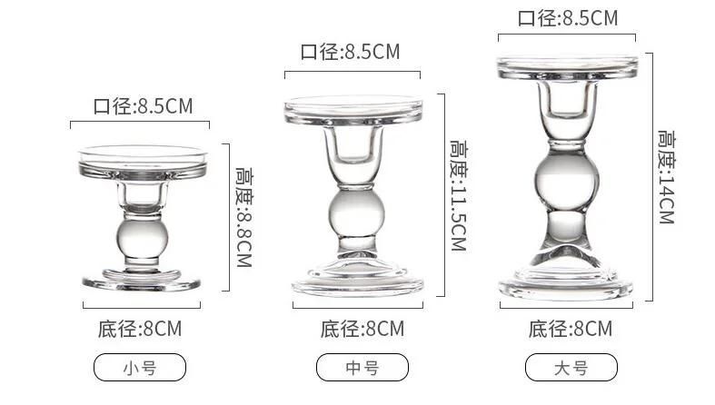 Wholesale Crystal Glass Candle Holder for Wedding Decoration