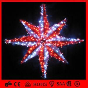 Red and White PVC Garland Decoration Motif Star Light