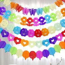 Halloween Design Tissue Paper Garland, Paper Garland for Wedding Party