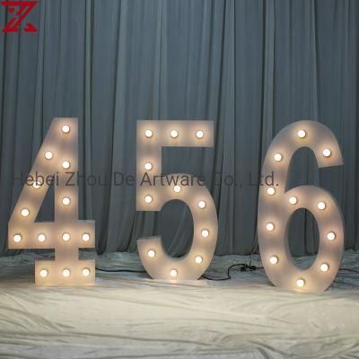 Custom Different Size LED Alphanumeric Lamp Wedding Party Stage Background Proposal Decoration