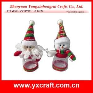 Christmas Decoration (ZY15Y161-1-2) Santa Clause, Snowman Candy Jar Christmas Ornament