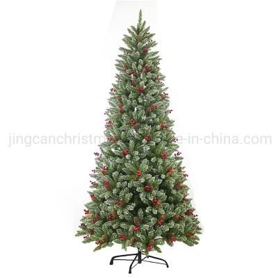 Artificial Pointed PVC with White Point Christmas Tree