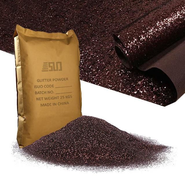 Factory Wholesale Bulk Super Brown Pet Glitter Powder for Ink Wallpaper
