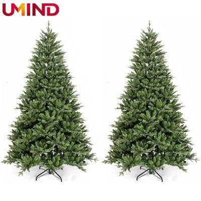 Yh2061 Wholesale Outdoor Decorative Artificial Trees 240cm Green Christmas Tree Ornaments Tree with LED Lights Included
