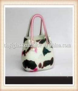 Black and White Bag Glass Craft for Gift