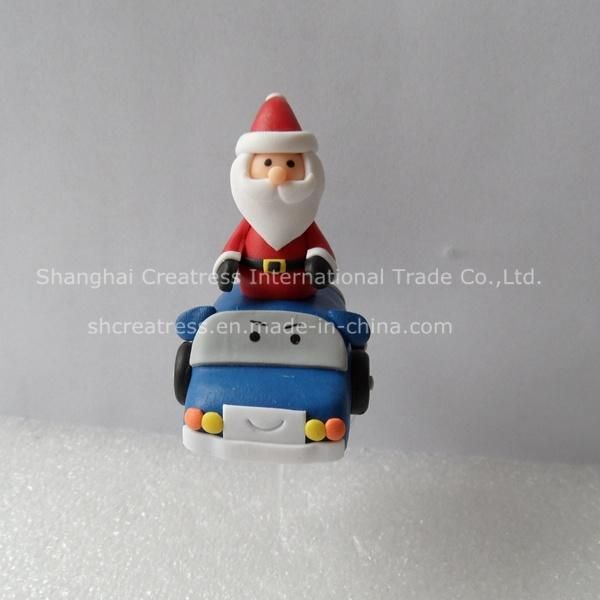 Mini Polymer Clay Christmas Decoration Santa Claus