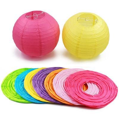 Party Supplier Colorful Round Paper Lantern for Wedding Decoration