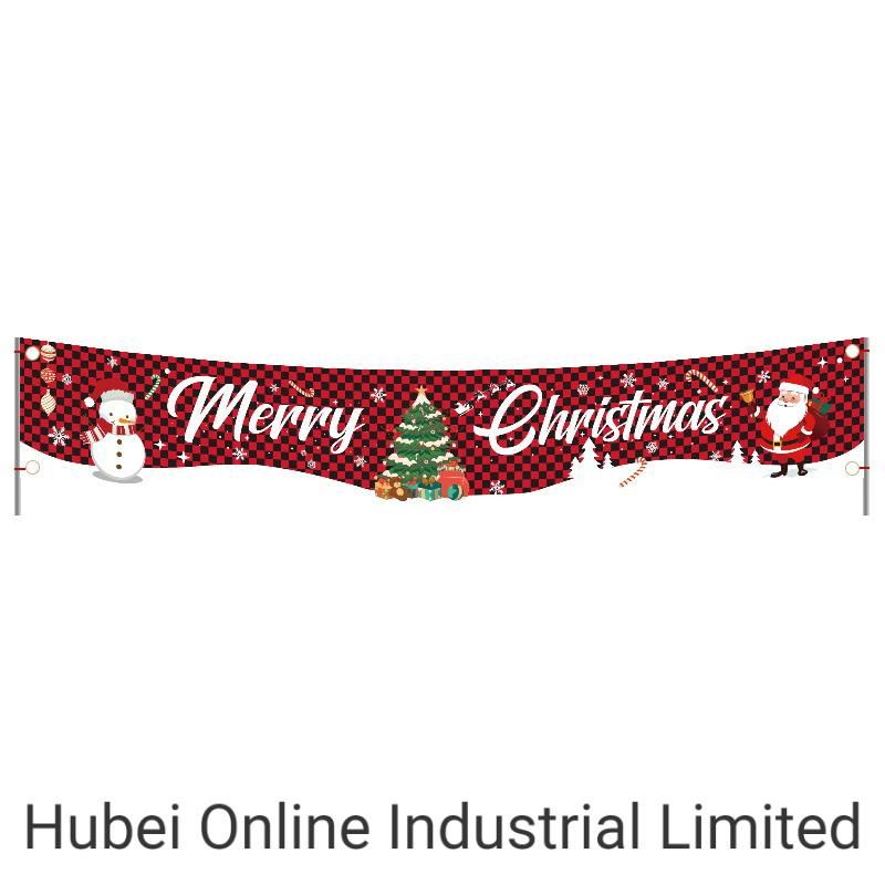 Merry Christmas Banners Front Door Welcome Christmas Porch Banners Hanging Decoration/Ornament