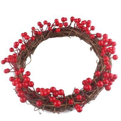 Factory Price Merry Christmas 40cm Red Berry Wreath