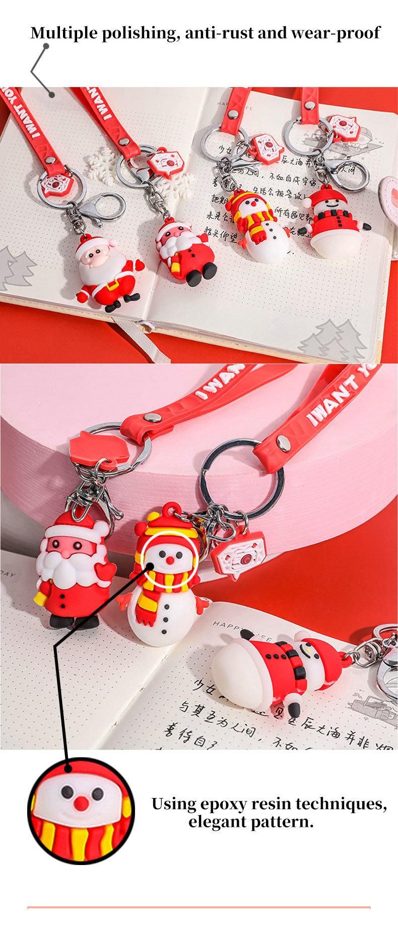 New Design Christmas Tree Silicone Gift Silicon Christmas Keychain