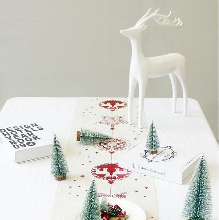 Creative Christmas Signature Cotton Printed Tablecloth