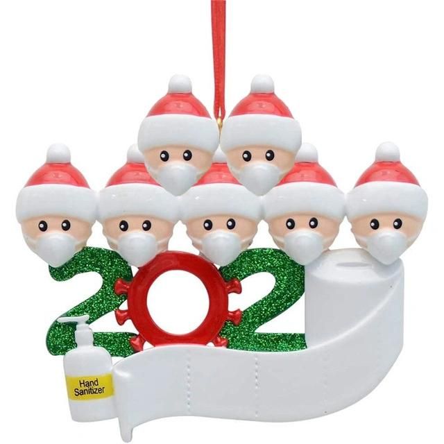 2020 Santa Claus Quarantine Christmas Xmas Ornament Party Decoration Gift