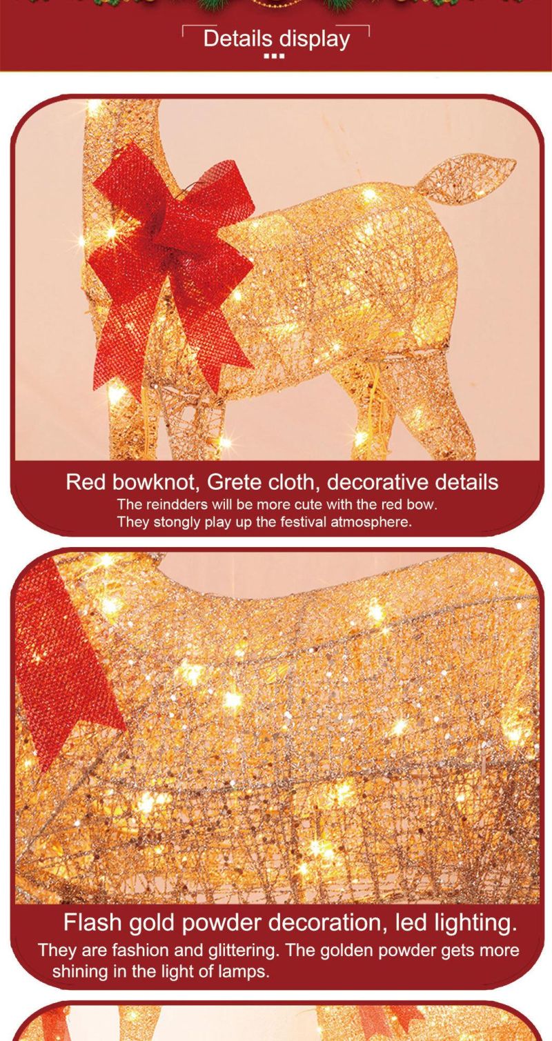 Wholesale Reindeer Family Decoration Light