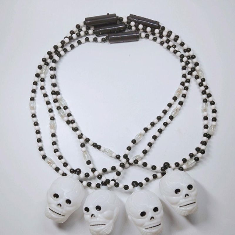 Novelties Light-up Skull Necklace for Halloween Costume