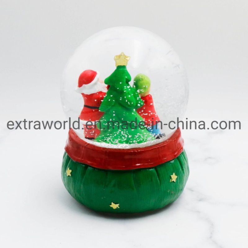 Polyresin Crafts Decoration Christmas Gift Santa 65mm Snow Globe