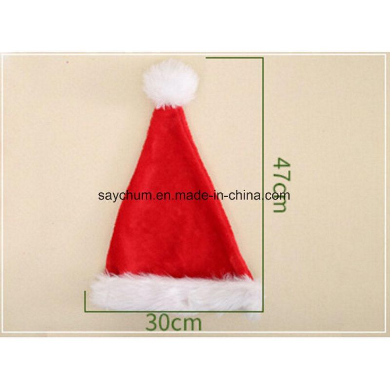 Custom Logo Coupon Santa Christmas Hat for Promotion