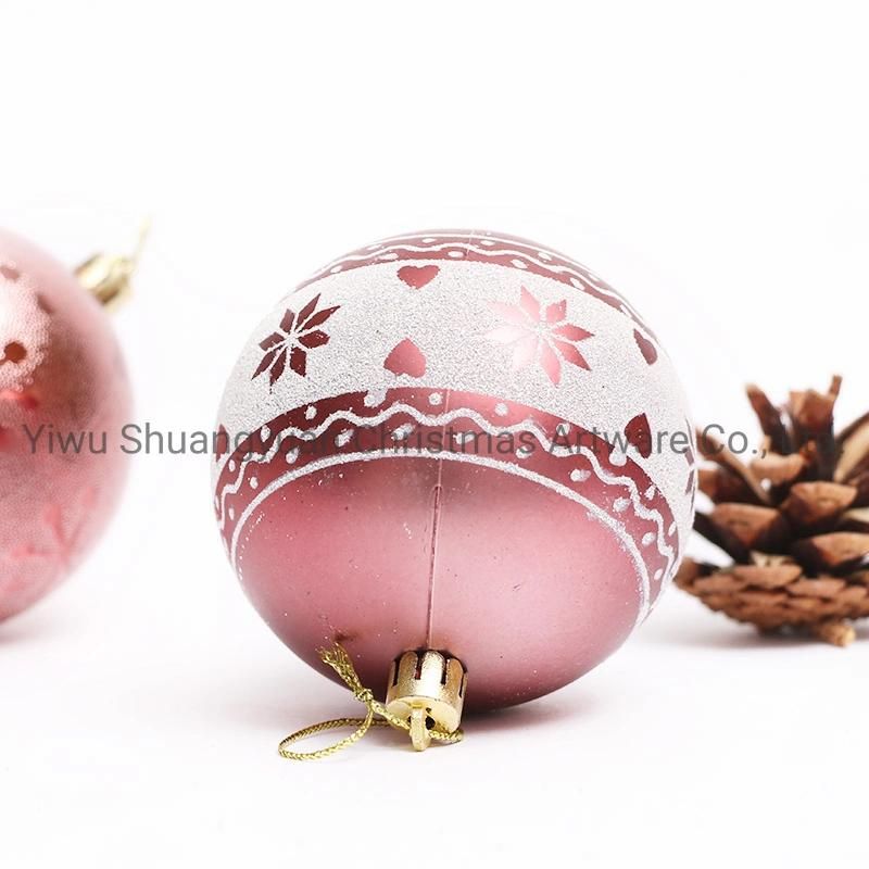 New Design High Sales Christmas Shiny Painted Ball for Holiday Wedding Party Decoration Supplies Hook Ornament Craft Gifts
