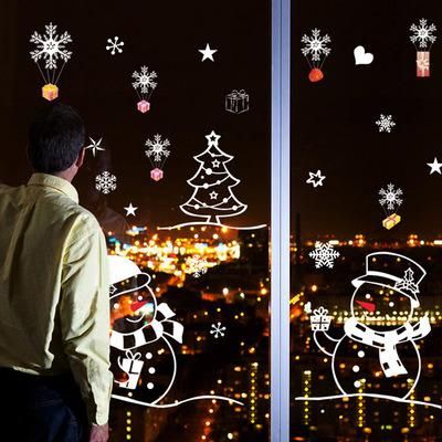 Christmas Snowflake Window Clings Decorations Xmas Party Stickers Decal Ornaments