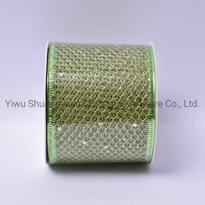 Christmas Ribbon Decor for Holiday Wedding Party Decoration Supplies Hook Ornament Craft Gifts