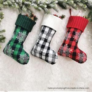 New Knitted Christmas Stocking 18-Inch Gift Bag for Christmas Decorations Pet Christmas Stocking Gift Bag