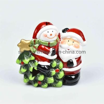 Whole Sale Ceramic Tree Santa and Snowman Gift for Christmas Home Decoration
