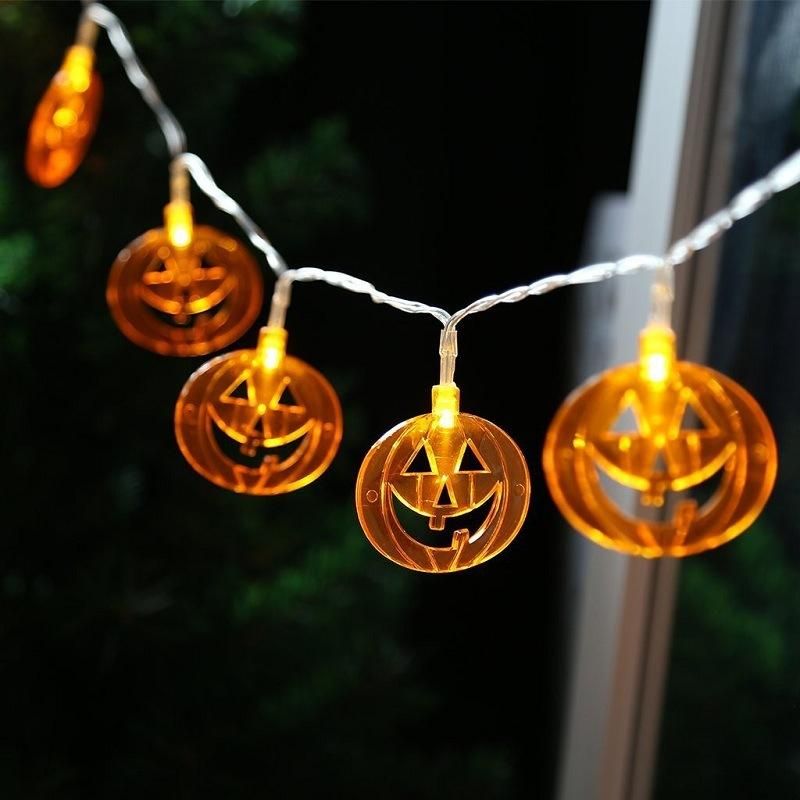 Halloween Pumpkin Ghost Skeletons Bat Spider LED Light String Festival