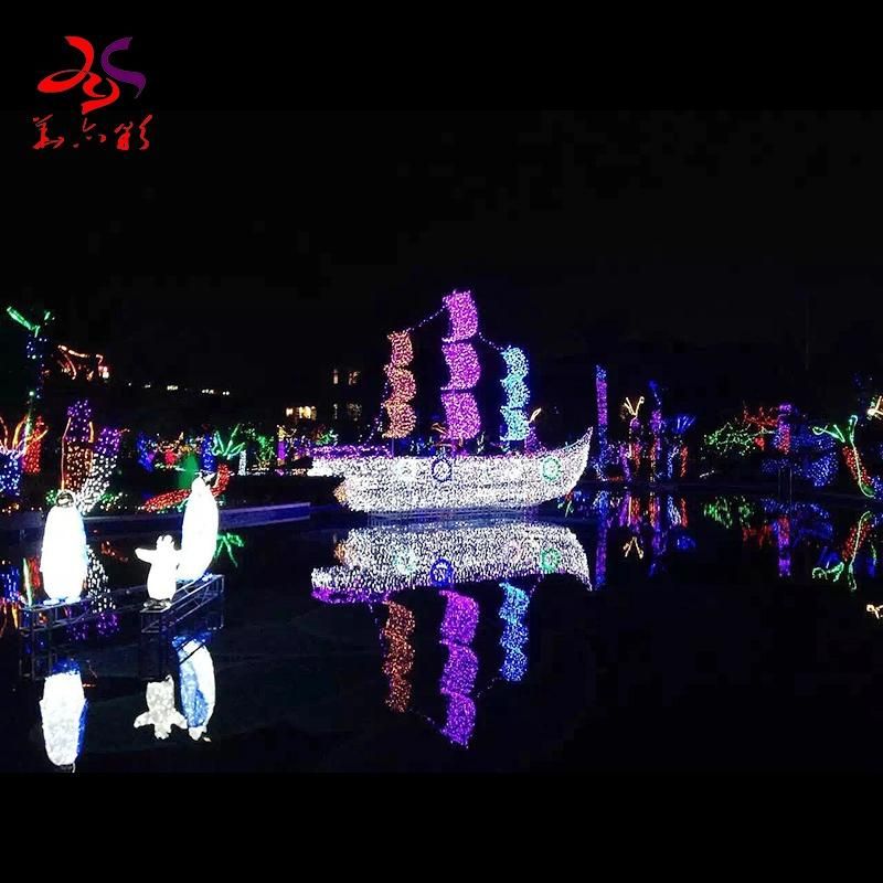 Outdoor Giant Customized Shape Handcrafts 3D Motif LED Festival Holiday
