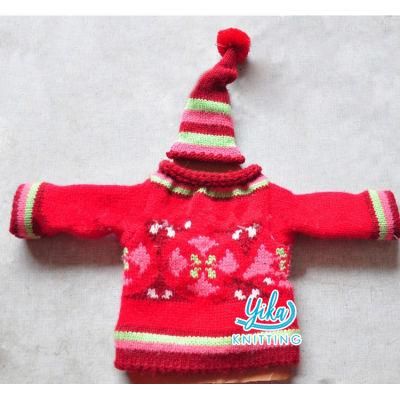 Christmas Sweater and Hat Wine Bottle Sleeve with Tags