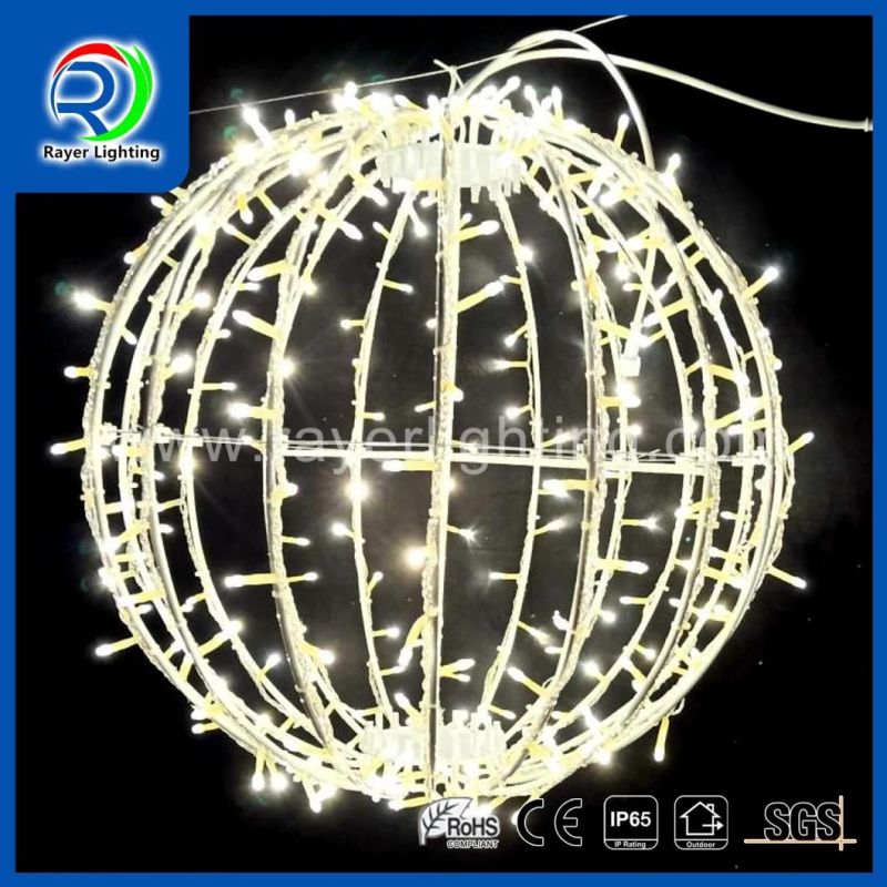 60cm LED Christmas Motif Lighting Christmas Balls with Anti-Rust Frame