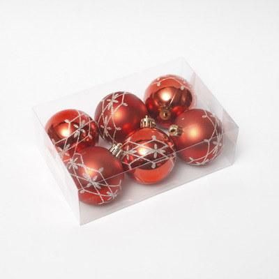 Tree Hanging Ornaments Plastic Ball with Glitter Painted Home Decoration