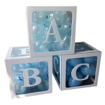 Custom Size Acrylic Perspex Square Baby Shower Box Blocks
