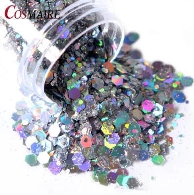 Supply Mix Shape Hexagon High Flash Glitter for Cosmetic and Crafts