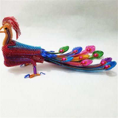 Hot Sale Birthday Gifts &amp; Crafts Aluminum Wire Peacock Craft