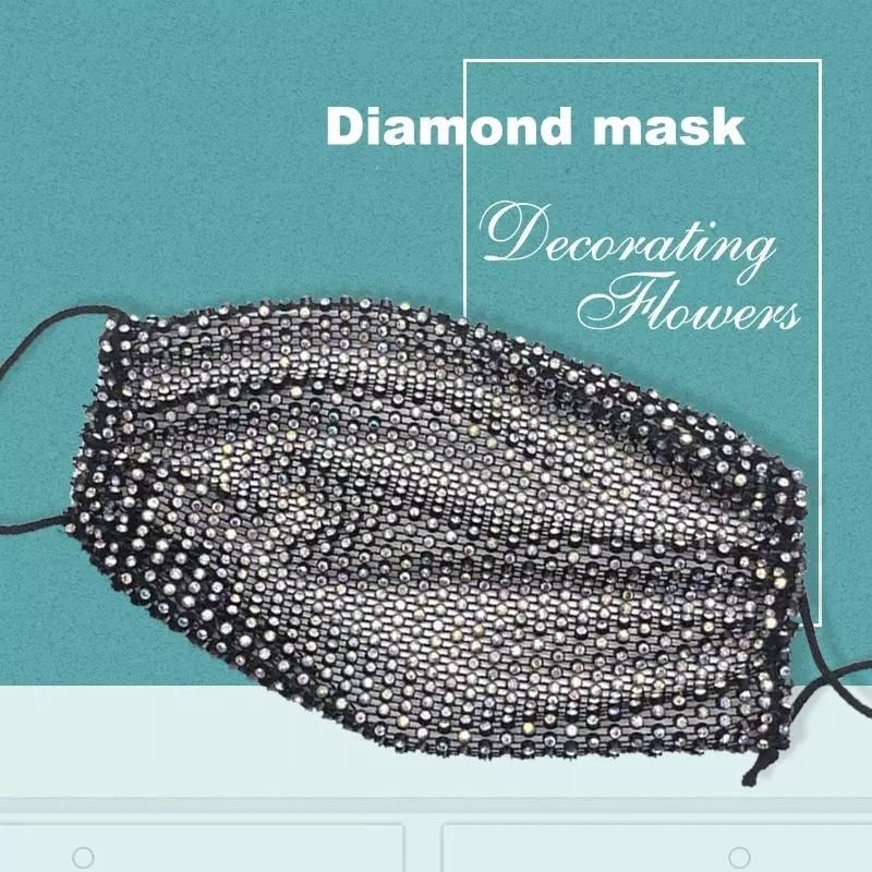 Women Luxury Rhinestone Diamond Face Party Mask for Christmas Decoration