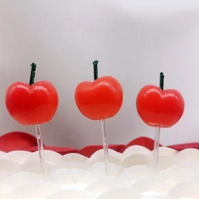 Cherry Shape Birthday Cake Decoration Candles Set for Party