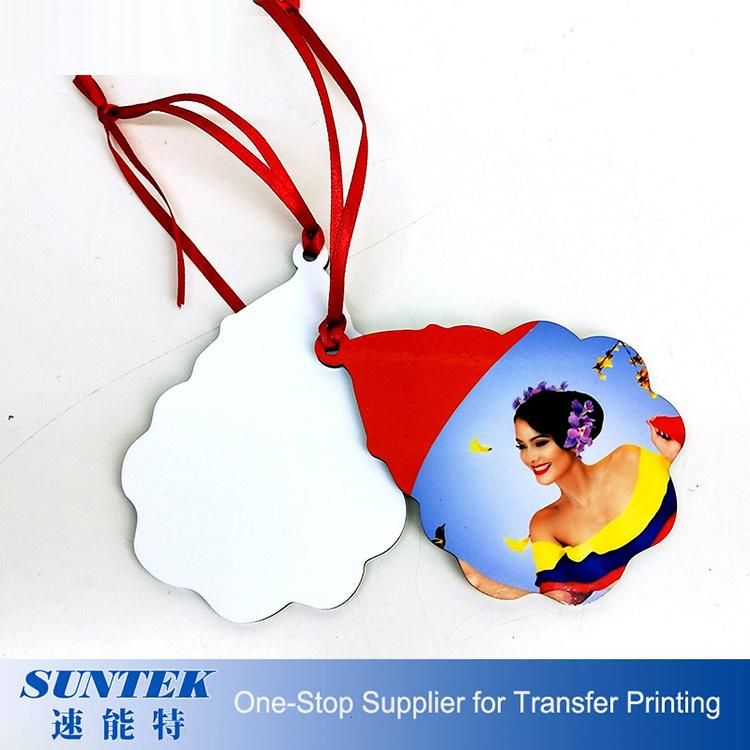 2020 New Christmas Ornament Wooden Sublimation Ornament Xmas Ornament Blank MDF Double Sided Decorations