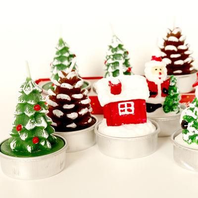 Christmas Tree House Santa Shape Candles for Christmas Home Decoration