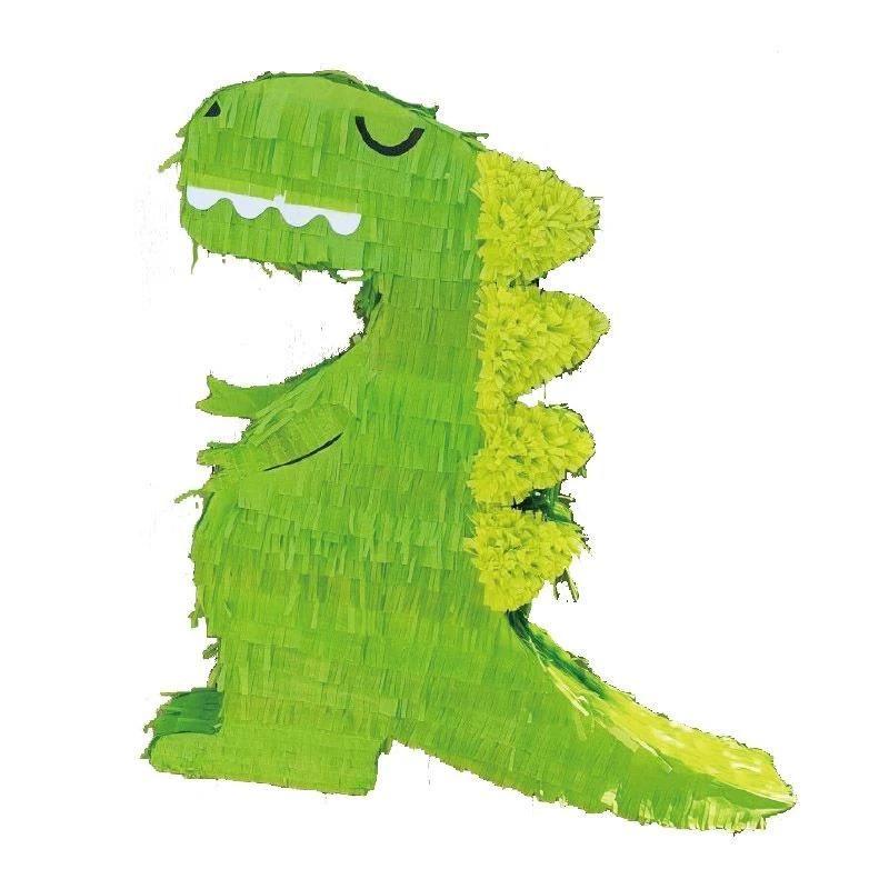 Kids Birthday Party Supplies Photo Props Woodland Design Pinata for Candy or Toys Green Dinosaur Paper Pinata