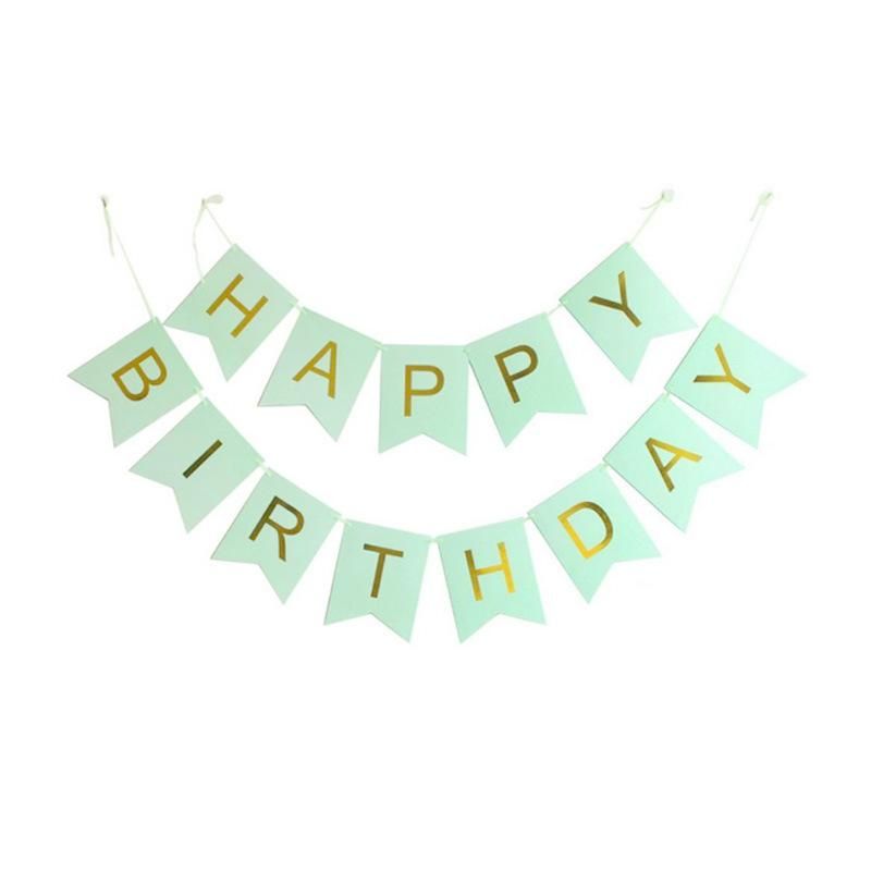 Great Celebration Items Happy Birthday Hanging Banner for Photo Booth Backdrop