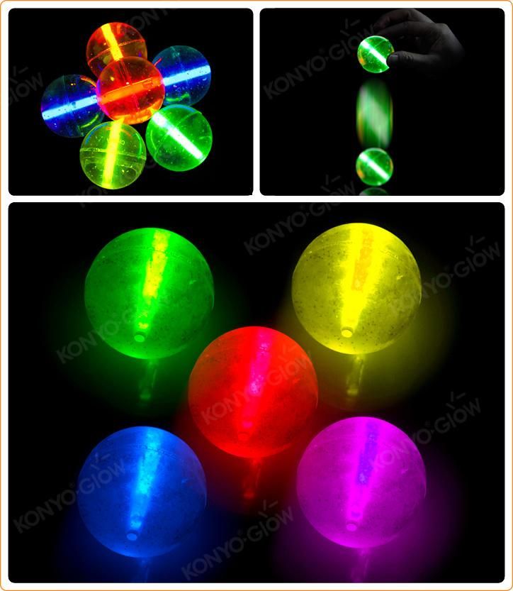 New Type Light in The Dark Glow Rubber Ball