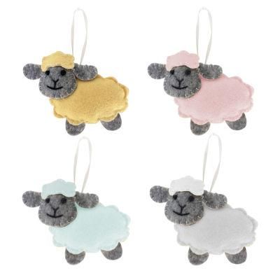 New Wholesale Felt Hanging 4 Inches Small Ornaments Easter Sheep Decorations