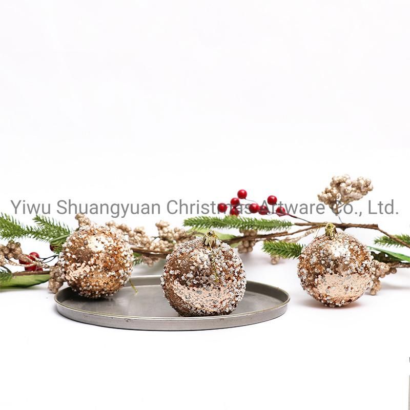 2020 New Design High Sales Christmas Shiny Painted Ball for Holiday Wedding Party Decoration Supplies Hook Ornament Craft Gifts