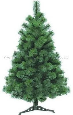 180cm Green PE PVC Artificial Christmas Tree with Leaf Pinecone Snow Red Berry