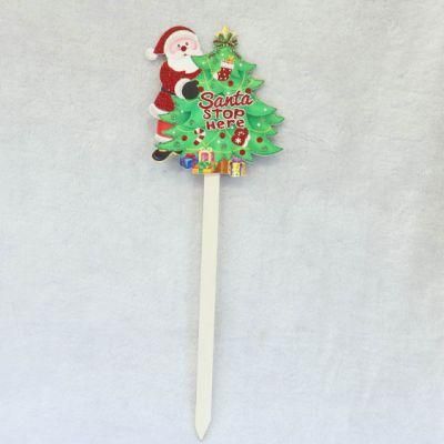 70cm Kt Board Santa on The Tree for Christmas Decoration